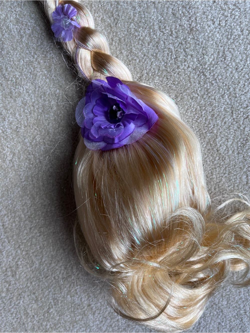 Disney Store Princess Rapunzel Wig with Braid Accessory, One Size. Like New.
